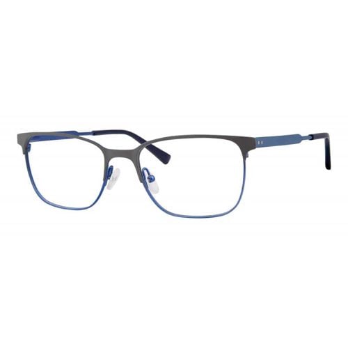 Men's Eyeglasses - Blue Ruthenium Metal Square Full Rim / AD 123 0KU0 00 - Adensco - Modalova