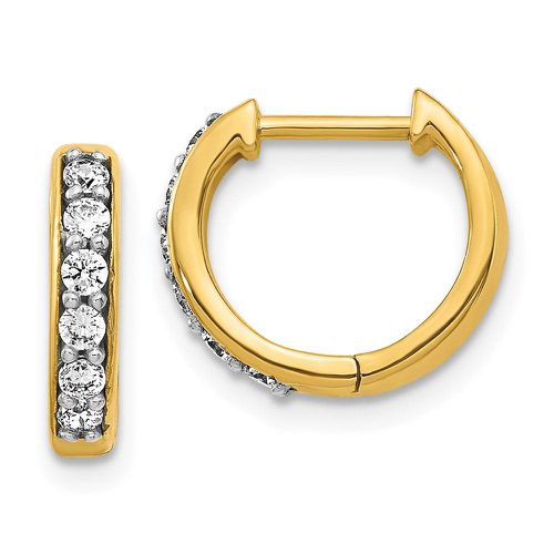 K Yellow Gold Diamond Hoop Earrings - Jewelry - Modalova