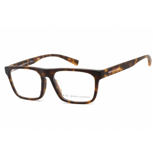 Men's Eyeglasses - Clear Lens Matte Havana Square Frame / AX3079F 8029 - Armani Exchange - Modalova