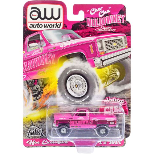 Scale Model Pickup Truck - Chevrolet Cheyenne 10 Pink with Graphics - Autoworld - Modalova