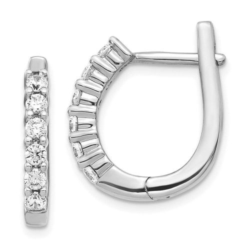 K White Gold Diamond Hinged Hoop Earrings - Jewelry - Modalova