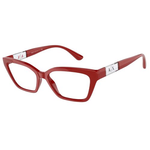 Women's Eyeglasses - Demo Lens Shiny Red Plastic Frame / 0AX3092F 8088 - Armani Exchange - Modalova