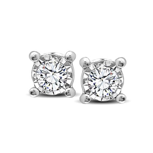 K White Gold 1/5 Ct.Tw.Diamond Stud Earrings - Star Significance - Modalova
