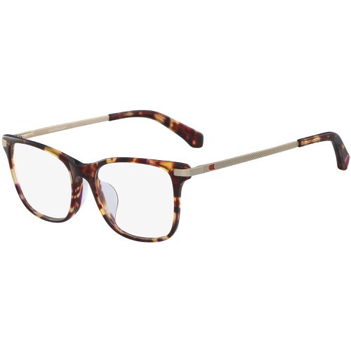 Unisex Eyeglasses - Brown Tortoise Plastic Frame / CKJ492AF 218 - Calvin Klein Jeans - Modalova