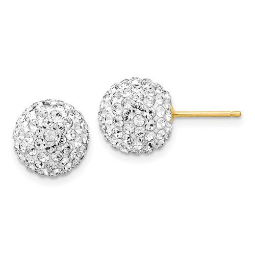 K 10mm Disco Ball Crystal Stud Earrings - Jewelry - Modalova