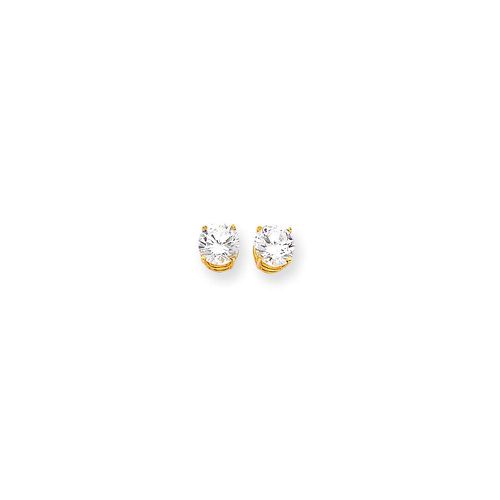 K 7mm Cubic Zirconia Earrings - Jewelry - Modalova