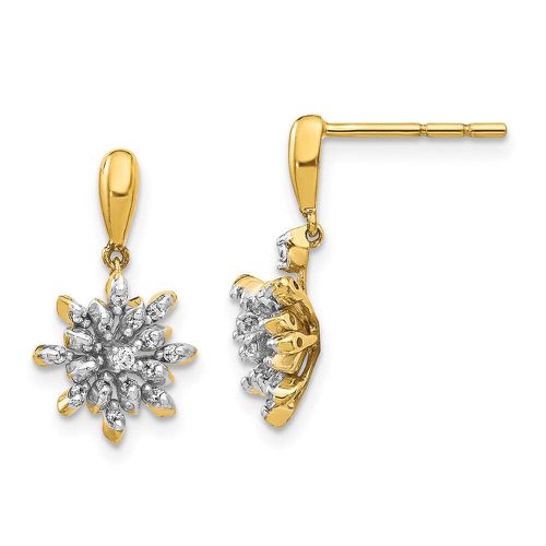 K Diamond Flower Post Dangle Earrings - Jewelry - Modalova