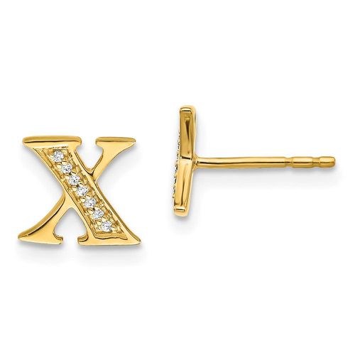 K Diamond Initial X Earrings - Jewelry - Modalova