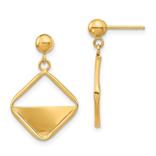 K Square Dangle Post Earrings - Jewelry - Modalova