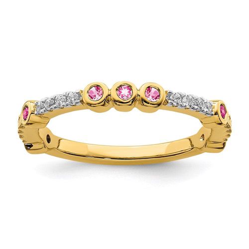 K Pink Tourmaline and Diamond Ring - Stackable Expressions - Modalova