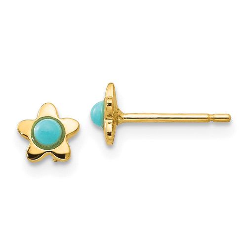 K Polished Turquoise Star Post Earrings - Jewelry - Modalova