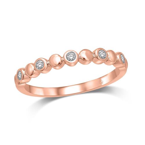 K Rose Gold 4/5 Ct.Tw.Diamond Stackable Band - Star Significance - Modalova