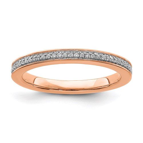 K Rose Gold Diamond Ring - Stackable Expressions - Modalova