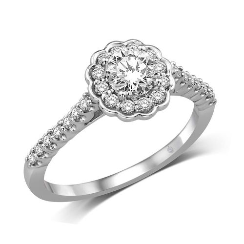 K White Gold 9/10 Ct.Tw Engagement Ring - Star Significance - Modalova