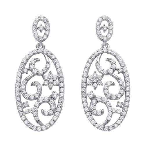 K White Gold 1 1/4 Ct.Tw. Diamond Fashion Earrings - Star Significance - Modalova