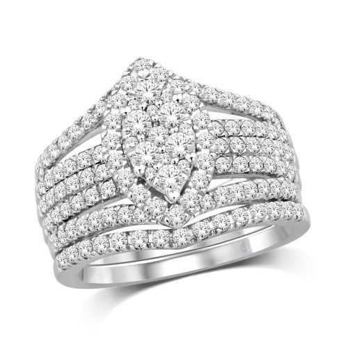 K White Gold 1 1/2 Ct.Tw. Diamond Bridal Ring - Star Significance - Modalova