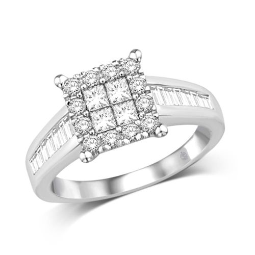 K White Gold 1 1/20 Ct.Tw Diamond Engagement Ring - Star Significance - Modalova