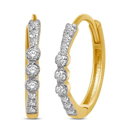 K White Gold 1/5 Ct.Tw. Diamond Stackable Earrings - Star Significance - Modalova