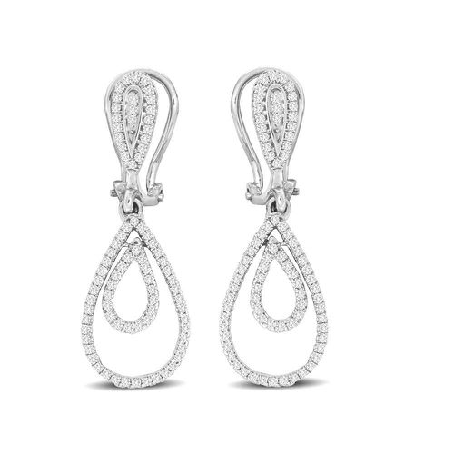 K White Gold 2/5 Ct.Tw.Diamond Drop Earrings - Star Significance - Modalova