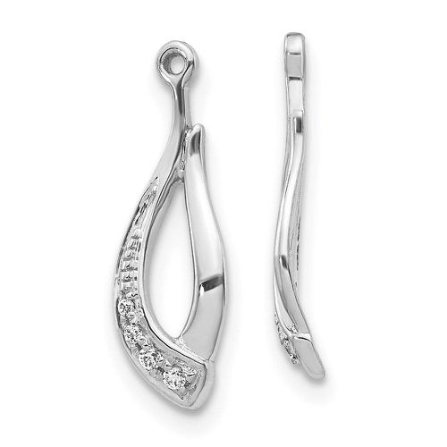 K White Gold Twisted Teardrop Diamond Earring Jackets - Jewelry - Modalova