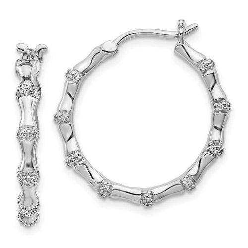 K White Gold Diamond Fancy Hoop Earrings - Jewelry - Modalova