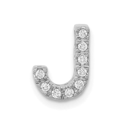 K White Gold Diamond Initial J Charm - Jewelry - Modalova