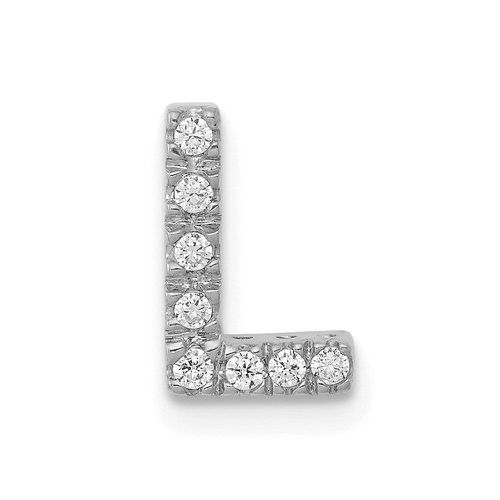 K White Gold Diamond Initial L Charm - Jewelry - Modalova