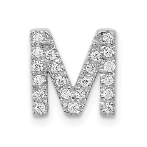 K White Gold Diamond Initial M Charm - Jewelry - Modalova