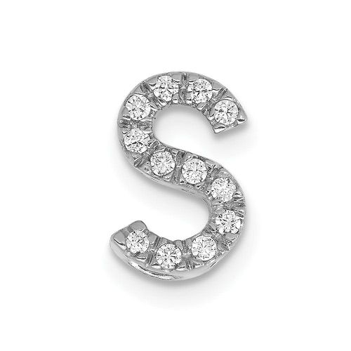 K White Gold Diamond Initial S Charm - Jewelry - Modalova