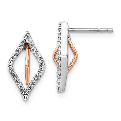 K White/Rose Gold Diamond Earrings - Jewelry - Modalova