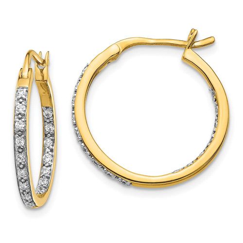 K Diamond In/Out Hoop Earrings - Jewelry - Modalova