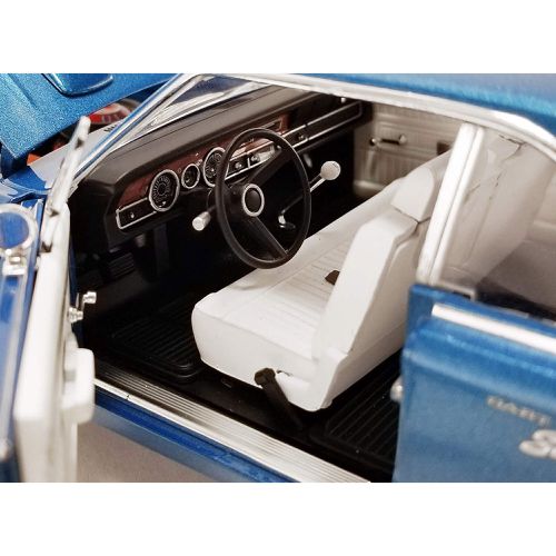 Model Car - 1970 Dodge Dart Swinger Blue Metallic with White Interior - ACME - Modalova