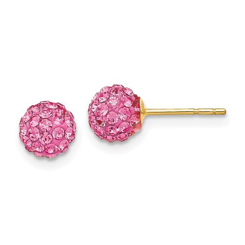 K Rose Crystal 6mm Post Earrings - Jewelry - Modalova