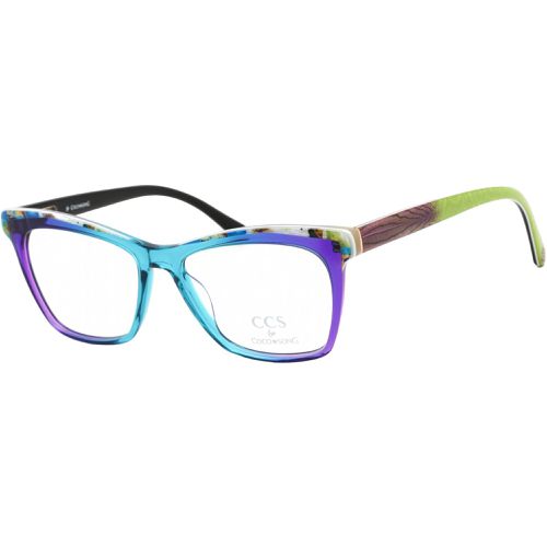 Unisex Eyeglasses - Multicolor Square Plastic Frame / CCS111 01-09 - Ccs By Coco Song - Modalova
