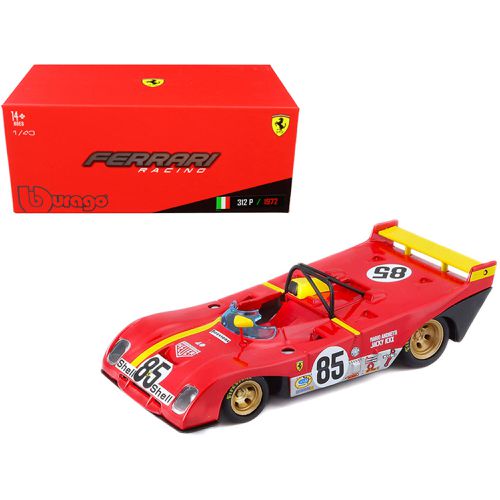 Scale Diecast Model Car - Ferrari 312P #85 Jacky Ickx Mario Andretti - Bburago - Modalova