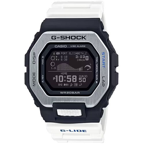 Men's Watch - G-Shock G-Lide Black Digital Dial White Resin Strap / GBX100-7 - Casio - Modalova