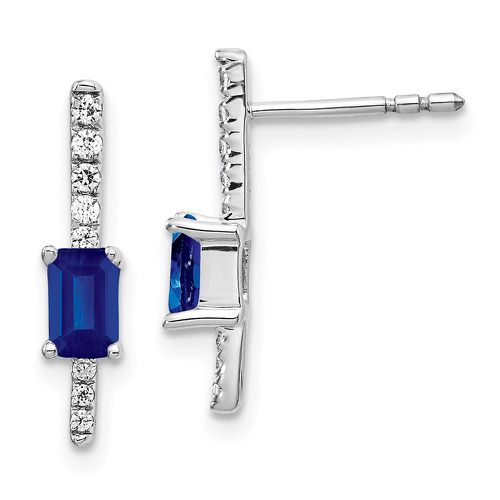 K White Gold Diamond & Sapphire Fancy Earrings - Jewelry - Modalova