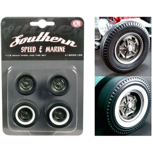 Scale Wheels and Tires - 1932 Ford 5 Southern Speed and Marine, Set of 4 - ACME - Modalova