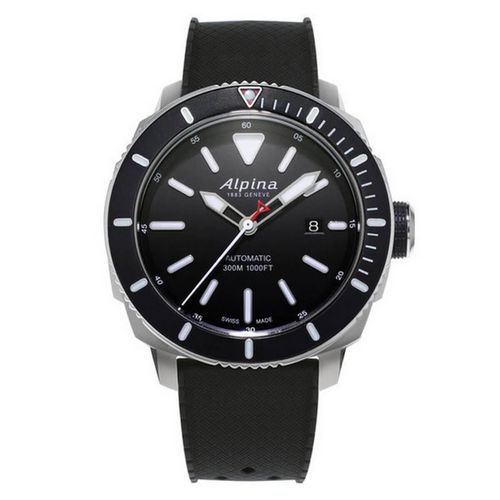 Men's Strap Watch - Seastrong Diver 300 Automatic Black Dial / AL-525LBG4V6 - Alpina - Modalova