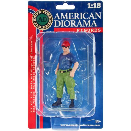 Figure - Firefighters Off Duty Polyresin for 1/18 Scale Models - American Diorama - Modalova