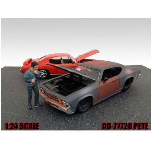 Figure - Mechanic Pete for 1/24 Scale Models Blister Pack 3 inch - American Diorama - Modalova