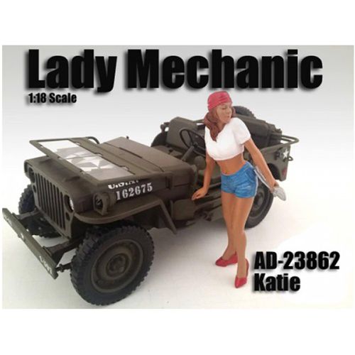 Lady Mechanic Katie Figure - For 1:18 Scale Models Blister Pack - American Diorama - Modalova