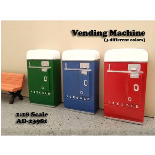 Vending Machine Accessory - Green For 1:18 Scale Models, 1 Piece - American Diorama - Modalova
