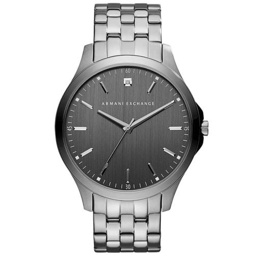 Men's Chrono Watch - Hampton Grey Stainless Steel Bracelet / AX2169 - Armani Exchange - Modalova