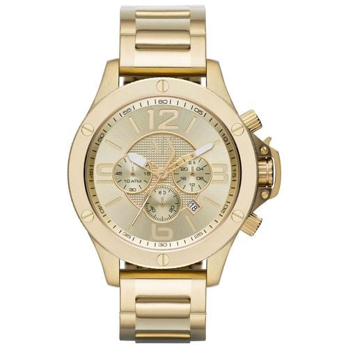 Men's Chronograph Watch - Champagne Dial Yellow Gold Bracelet / AX1504 - Armani Exchange - Modalova