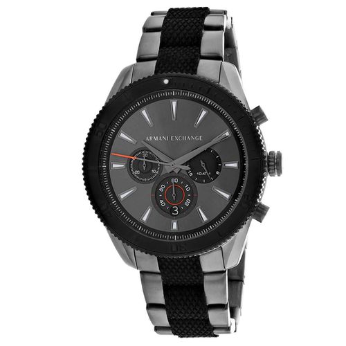 Men's Chronograph Watch - Black and Gunmetal Bracelet / AX1816 - Armani Exchange - Modalova