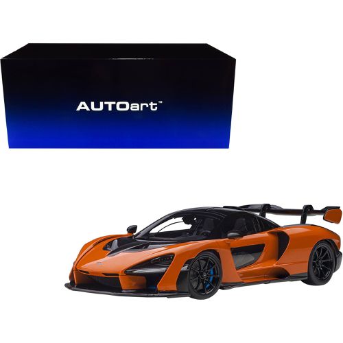 Model Car - Mclaren Senna Trophy Mira Orange and Black with Carbon - Autoart - Modalova