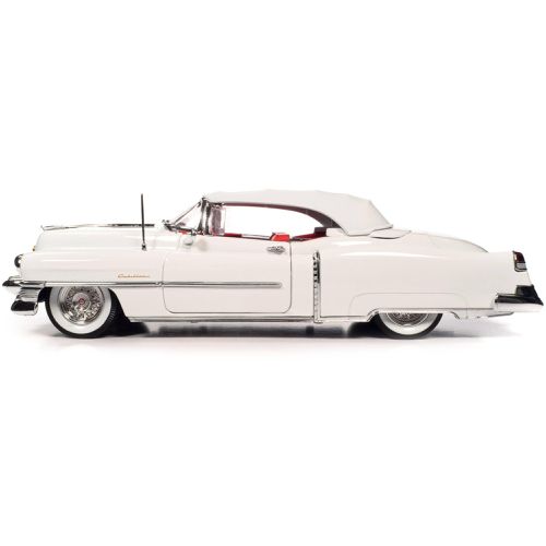 Diecast Model Car - 1953 Cadillac Eldorado Soft Top Alpine White - Autoworld - Modalova