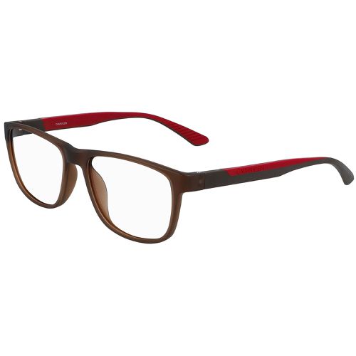 Men's Eyeglasses - Matte Crystal Brown Rectangular Frame / CK20536 210 - Calvin Klein - Modalova