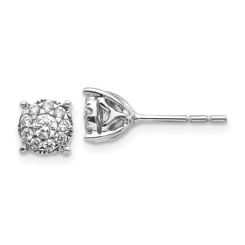 K White Gold Diamond Cluster Earrings - Jewelry - Modalova